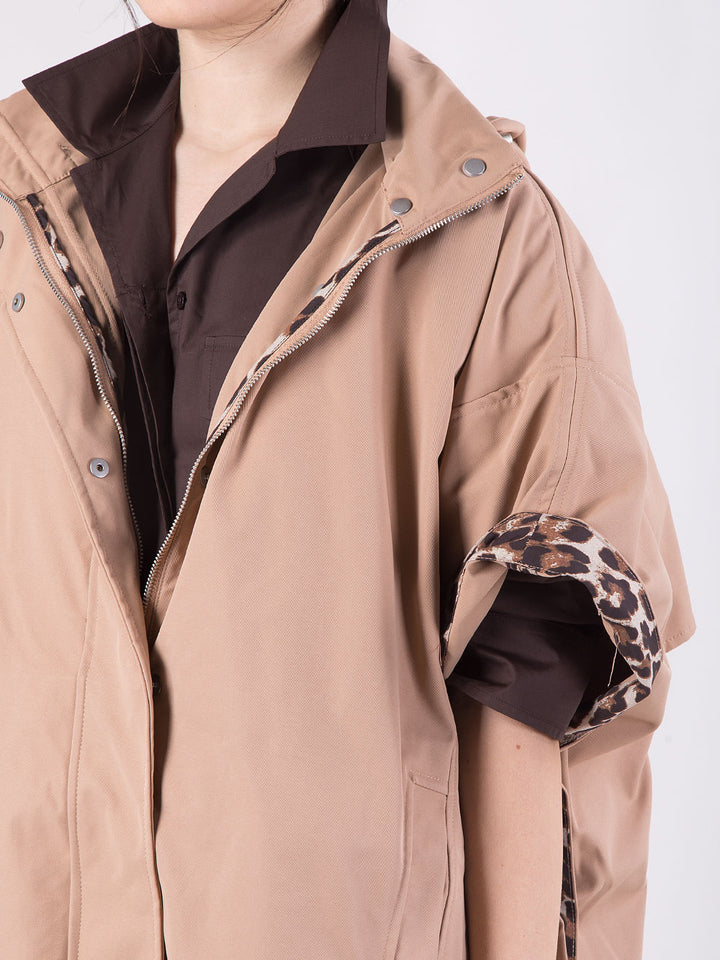 Cappa oversize con cappuccio