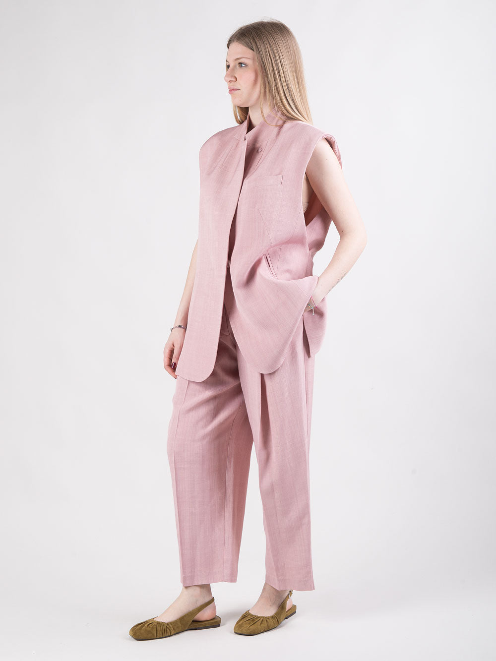 Completo gilet e pantalone oversize