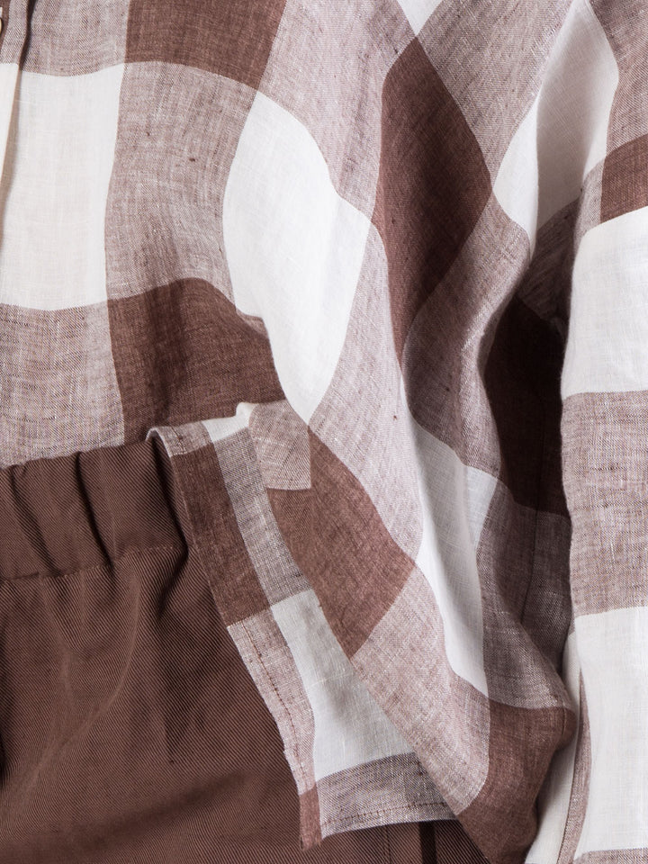 Camicia in lino a quadri