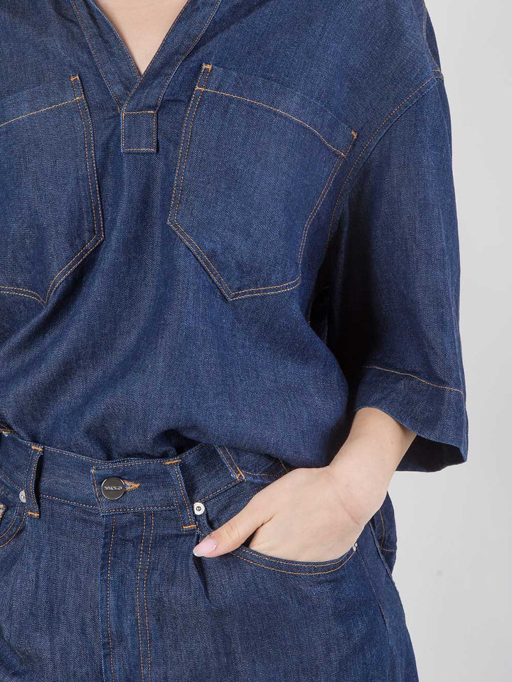 camicia denim over
