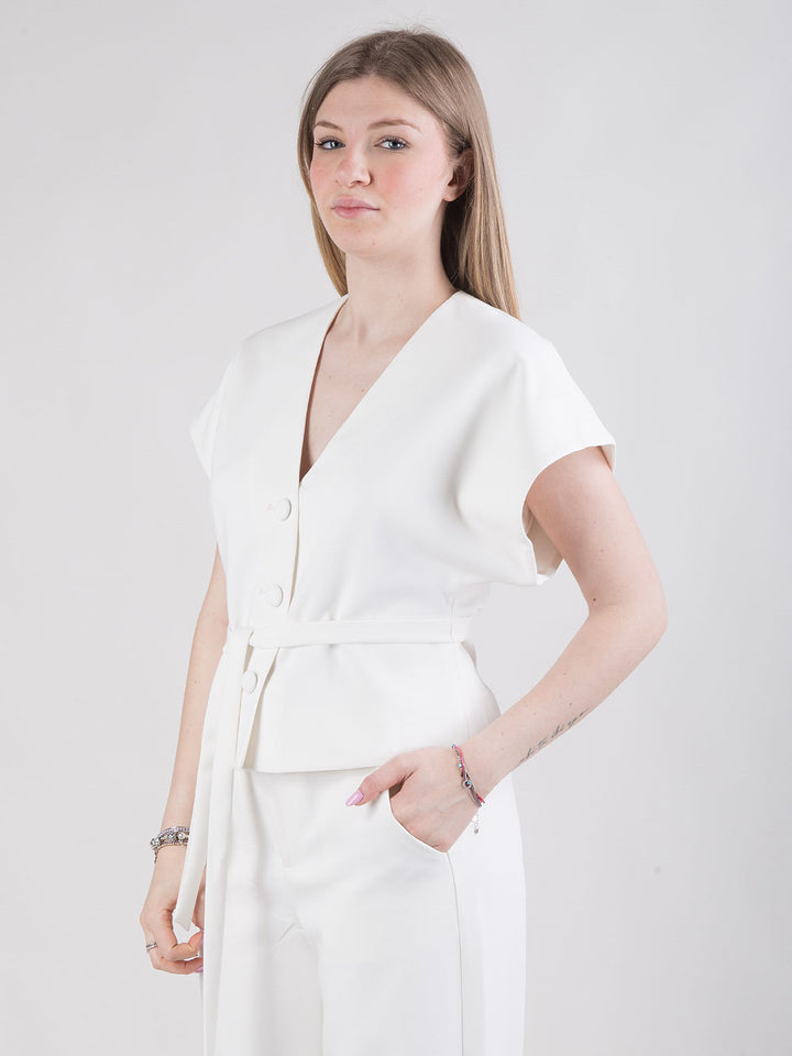 Completo bianco camicia e pantalone