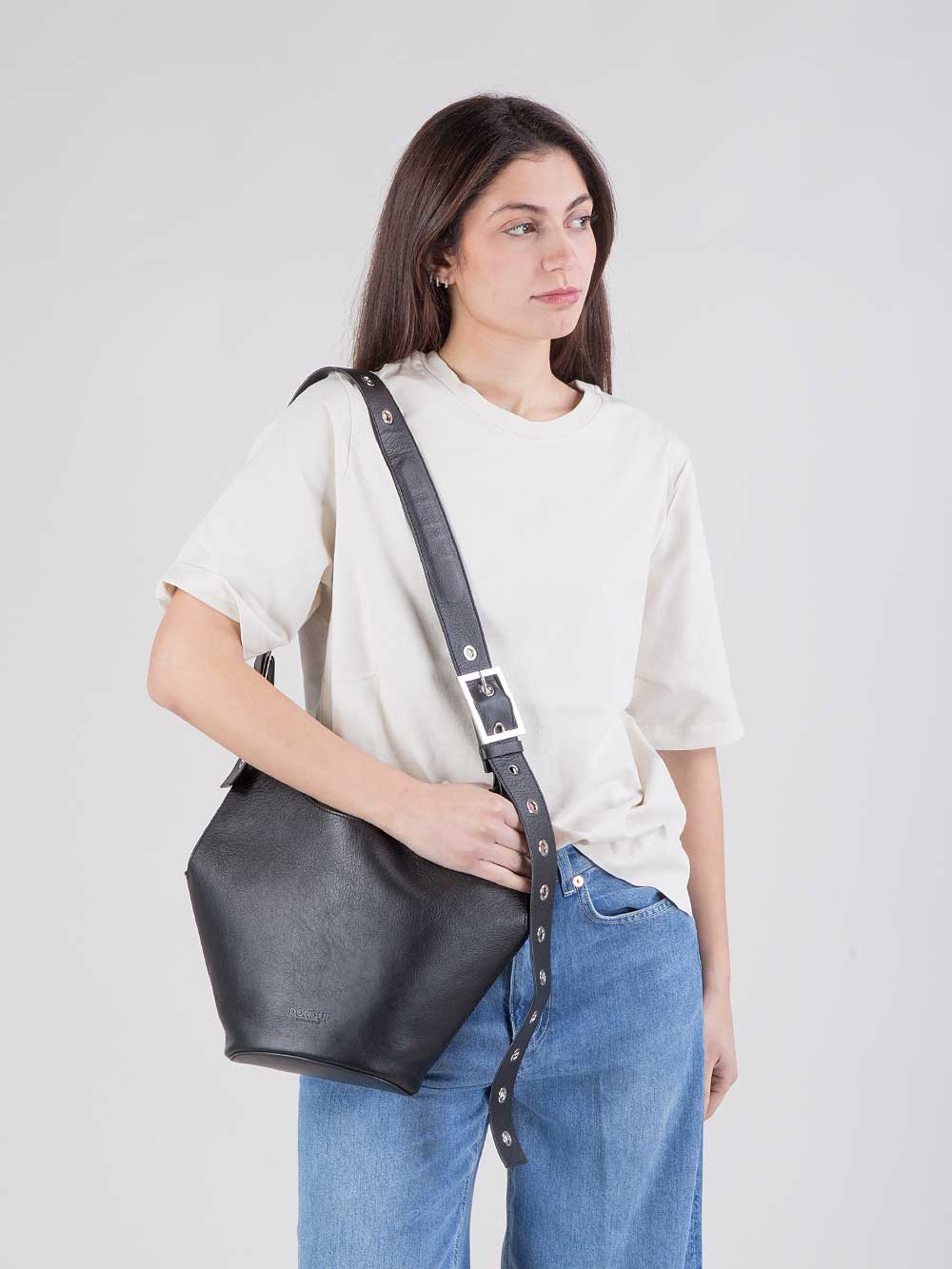 Borsa Small Hobo in pelle