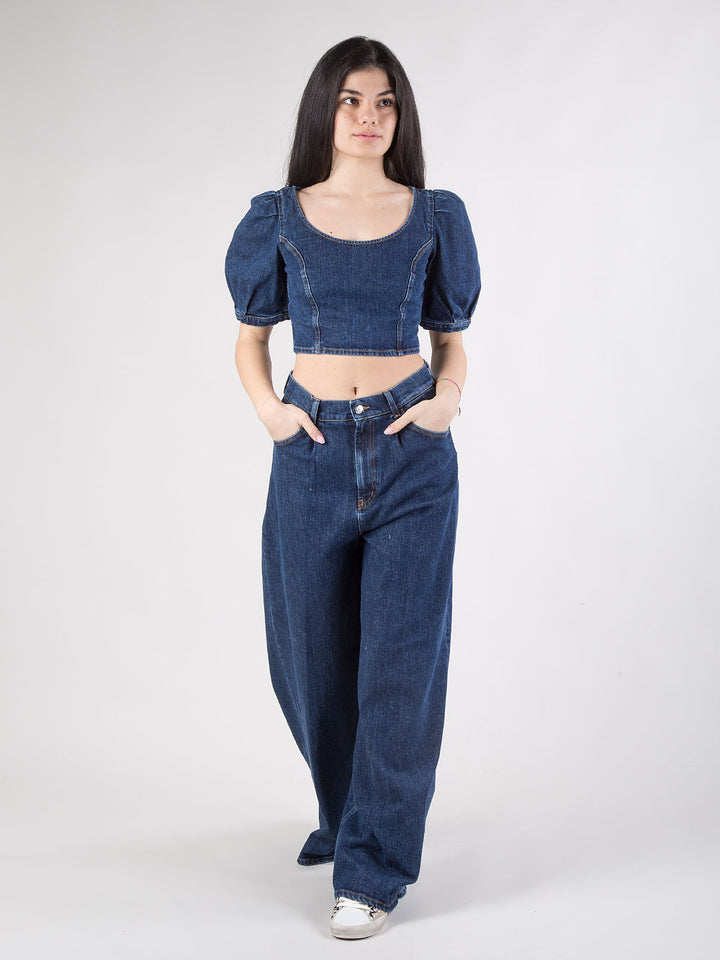 Top cropped denim