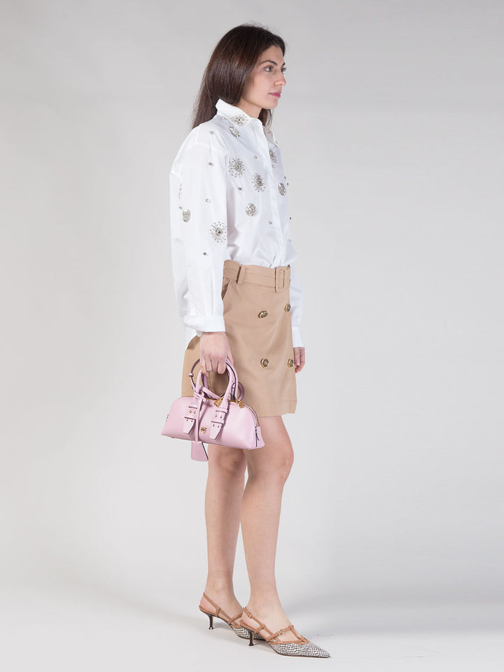 Borsa Bowling Bag baguette in pelle