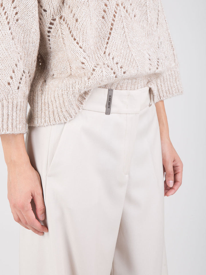 Pantaloni in twill di lana