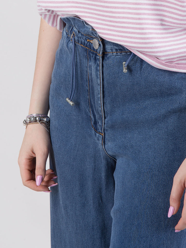 Jeans oversize a vita alta