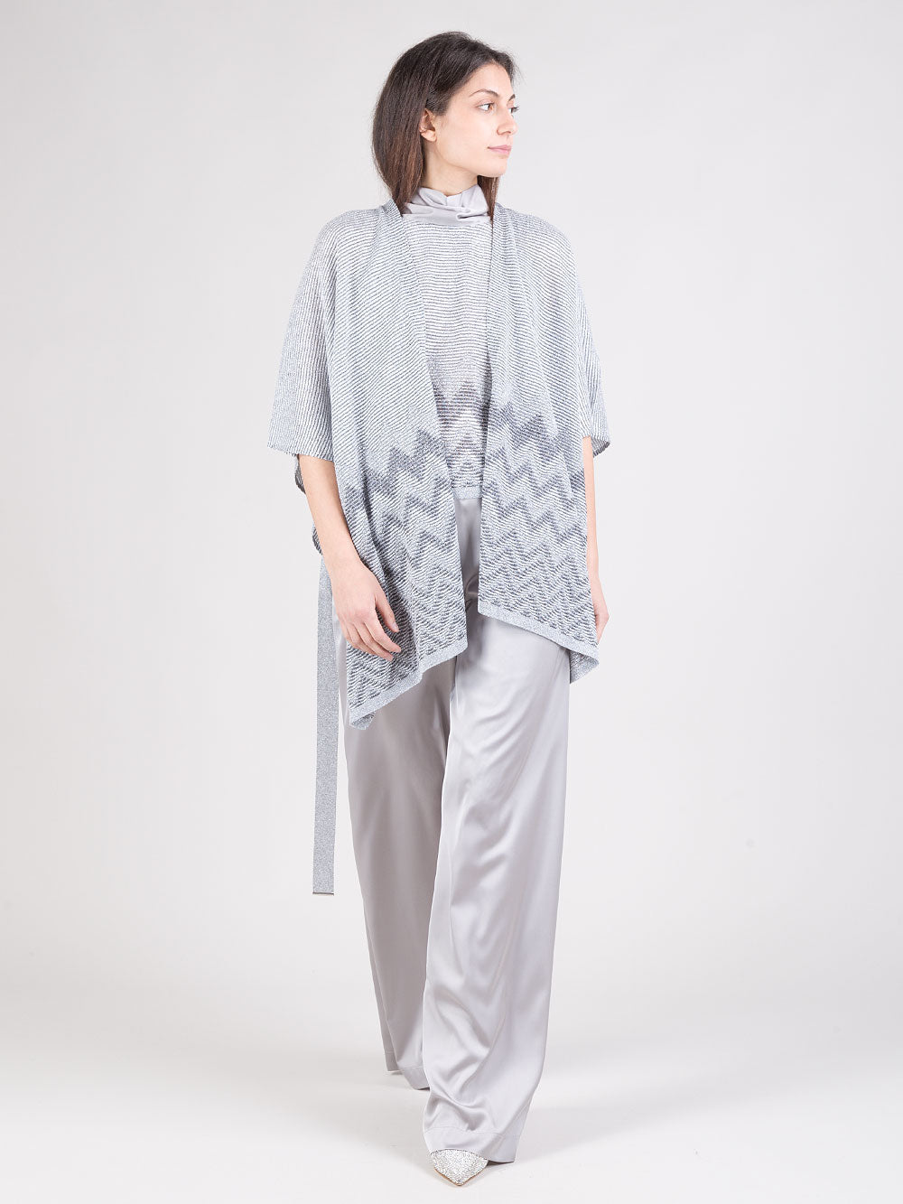 Poncho in lurex