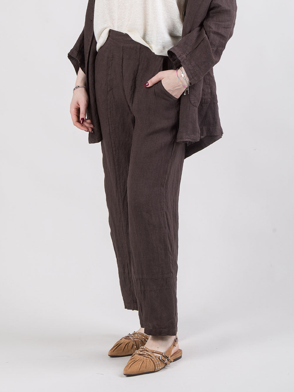 Pantalone 7/8 in lino