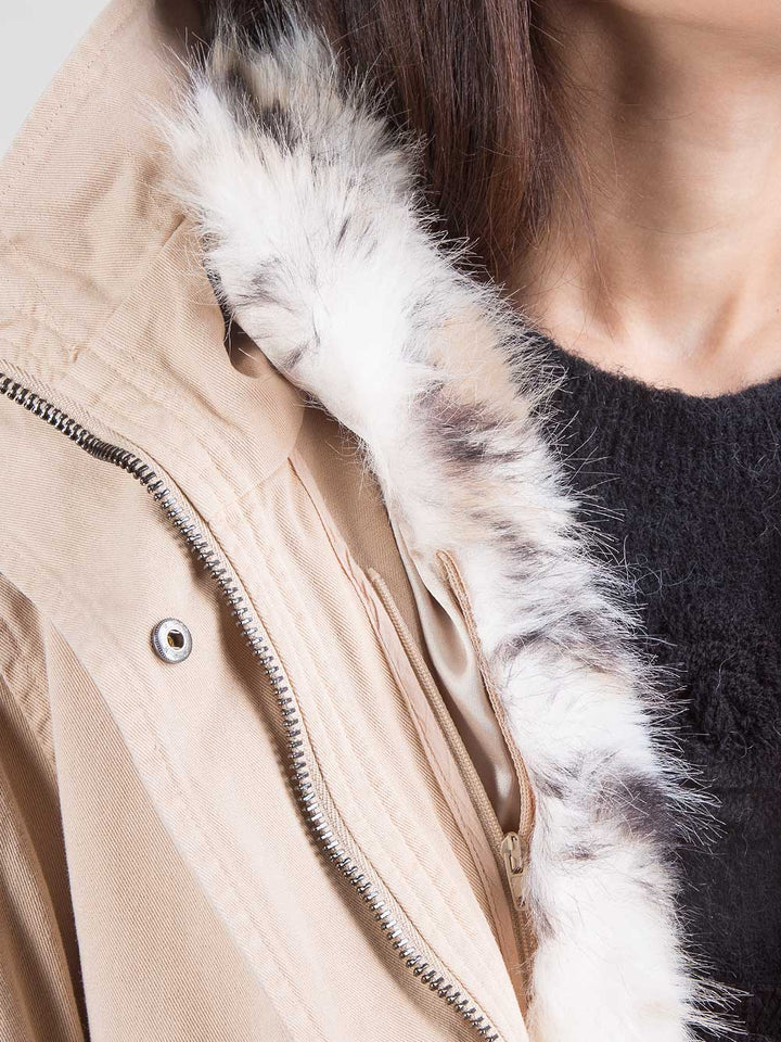 Parka con ecopelliccia