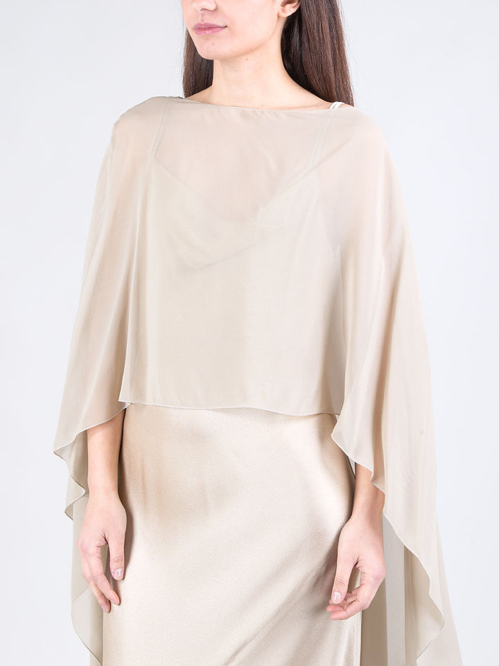 Poncho in seta