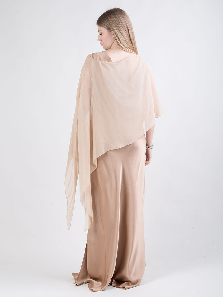 Abito lungo Mara con poncho