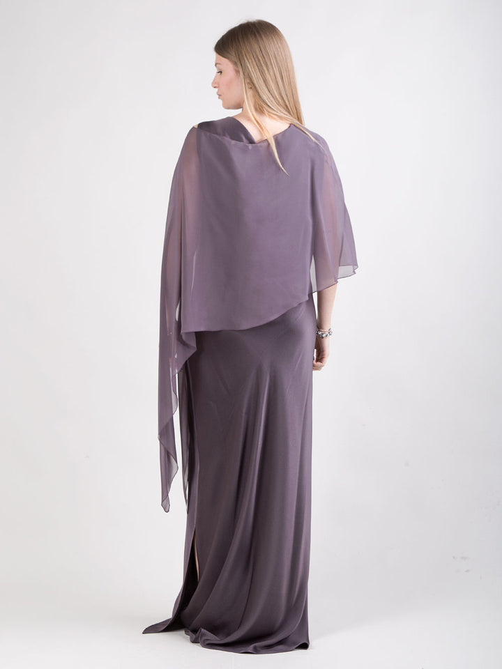 Abito lungo Mara con poncho