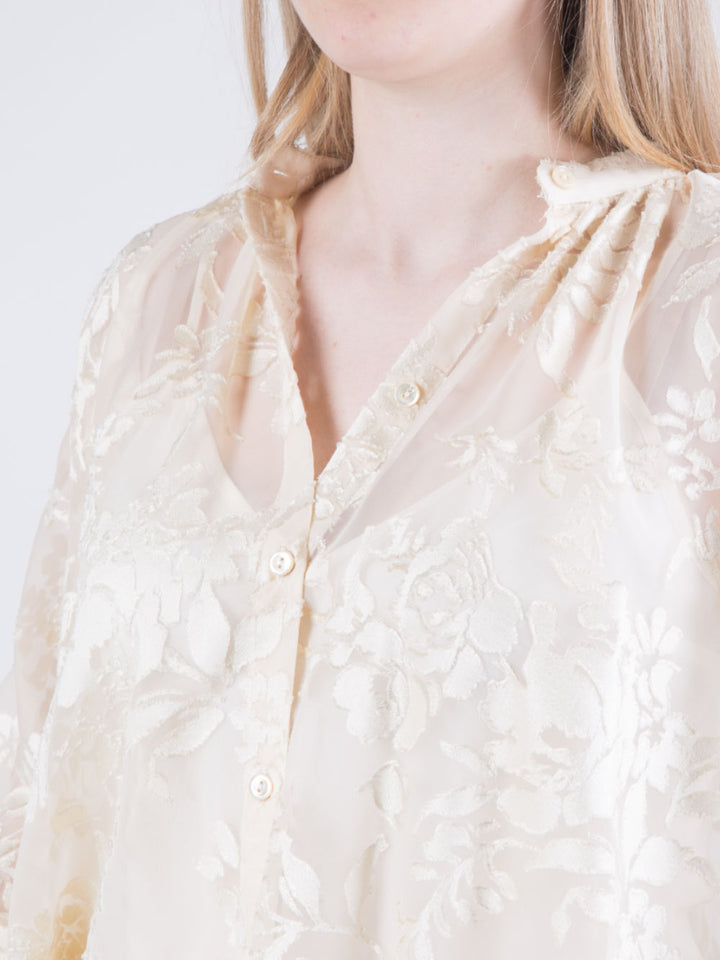 Camicia poncho ricamata