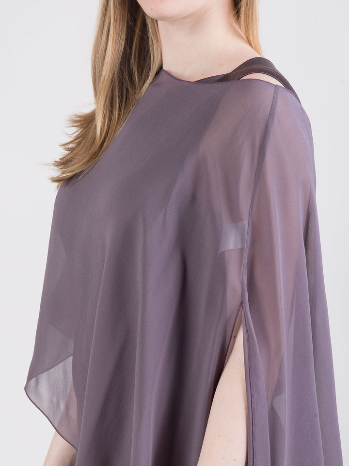 Abito lungo Mara con poncho