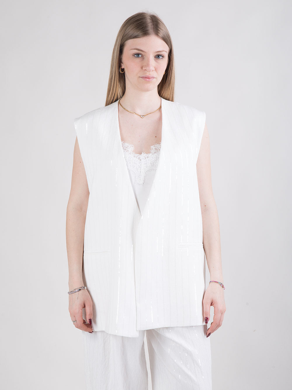 Completo paillettes con top