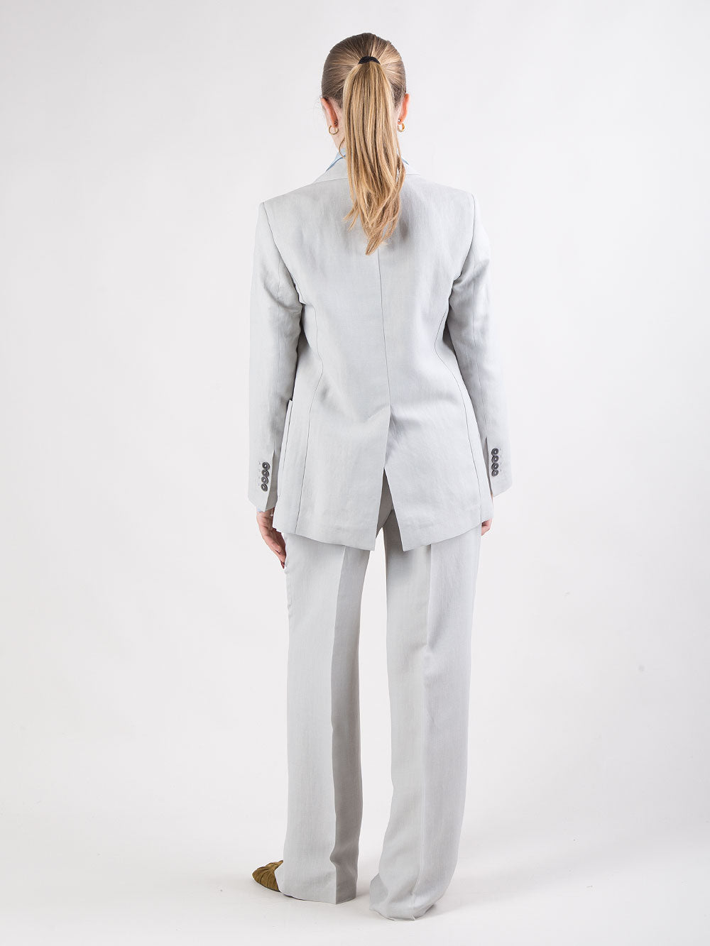 Tailleur in viscosa e lino
