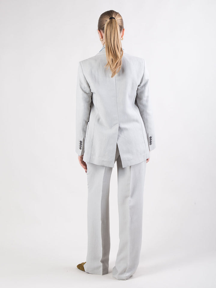 Tailleur in viscosa e lino