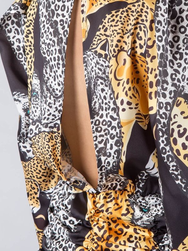 ABITO CORTO LEOPARDATO CON GONNA ADERENTE