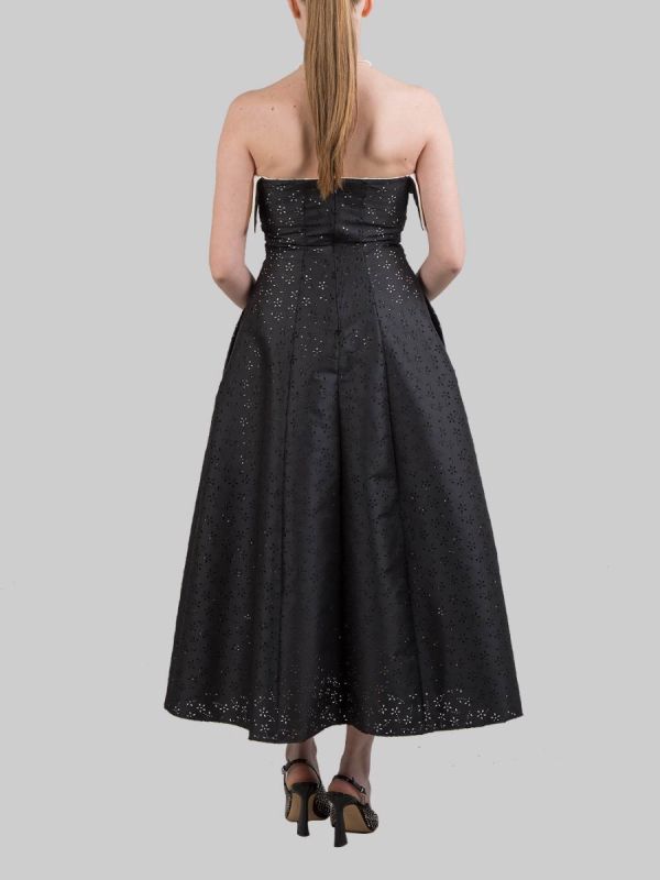 ABITO MIDI A BUSTIER CON MOTIVO FLOREALE