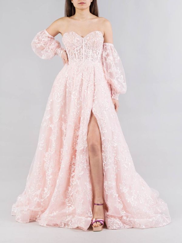 ABITO DA SERA IN TULLE RICAMATO