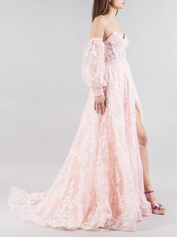 ABITO DA SERA IN TULLE RICAMATO