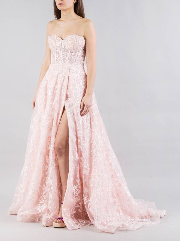 ABITO DA SERA IN TULLE RICAMATO