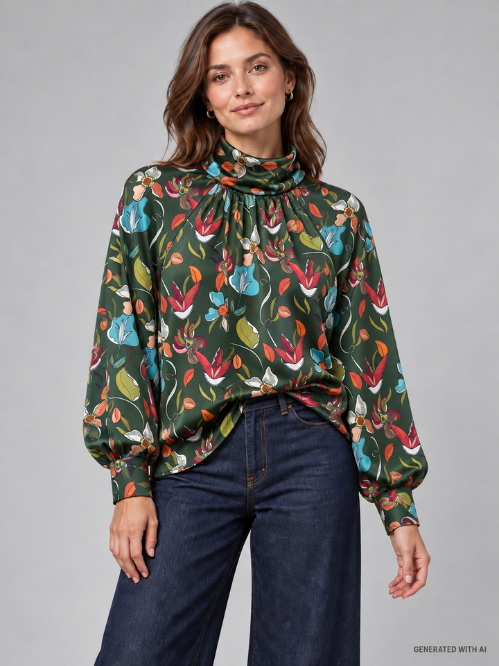 Blusa fantasia floreale
