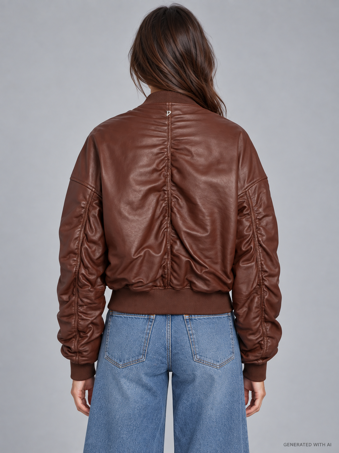 Bomber over in pelle
