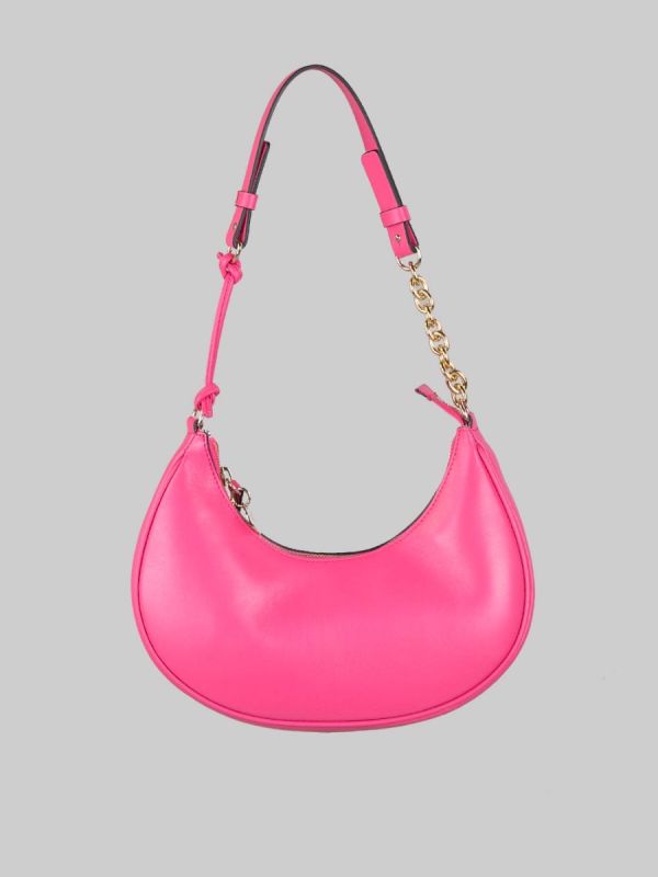 BORSA HOBO IN PELLE LISCIA ROSA AZALEA