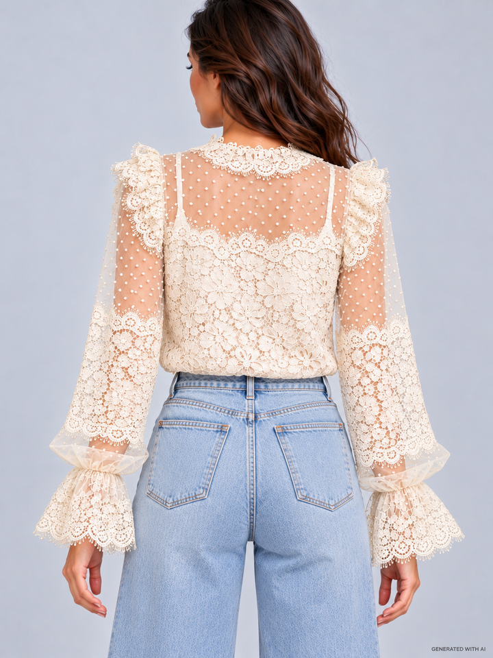 Blusa in pizzo