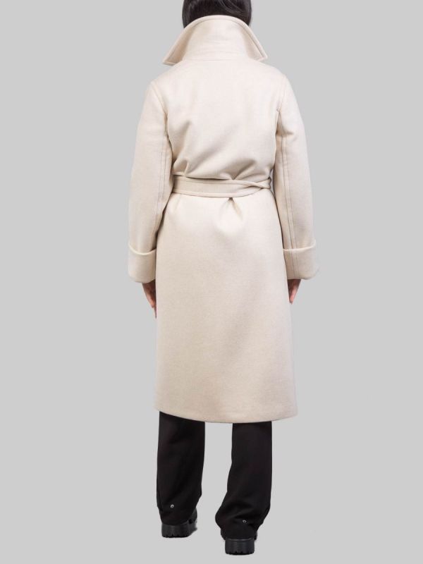 CAPPOTTO A VESTAGLIA PANNA CON GILET IMBOTTITO