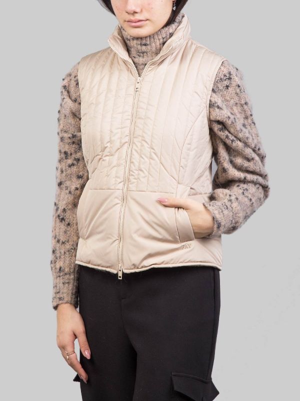 CAPPOTTO A VESTAGLIA PANNA CON GILET IMBOTTITO