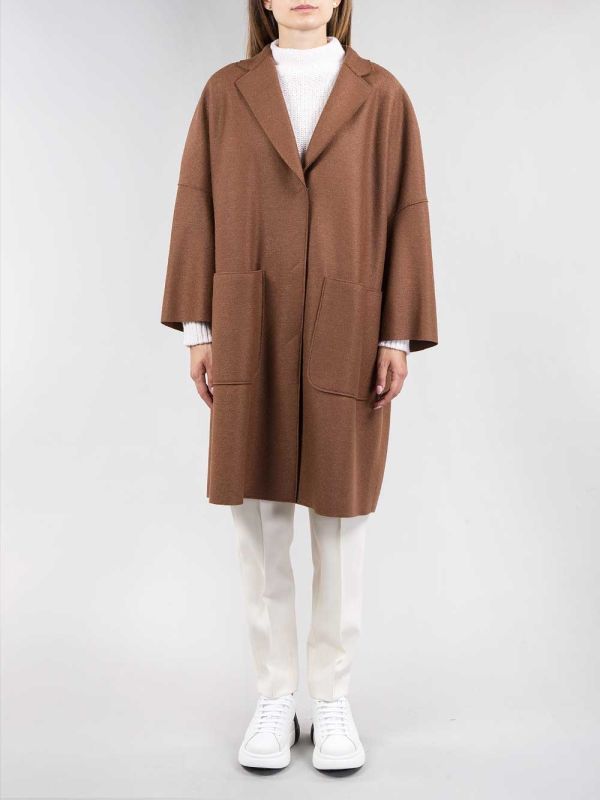 CAPPOTTO MONOPETTO OVERSIZE FIT IN LANA ECO SOSTENIBILE