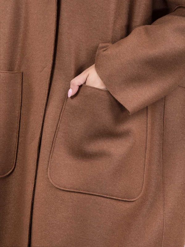 CAPPOTTO MONOPETTO OVERSIZE FIT IN LANA ECO SOSTENIBILE