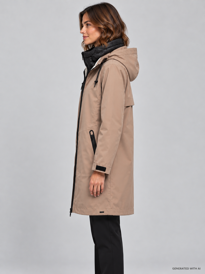 Giacca idrorepellente con piumino rimovibile
