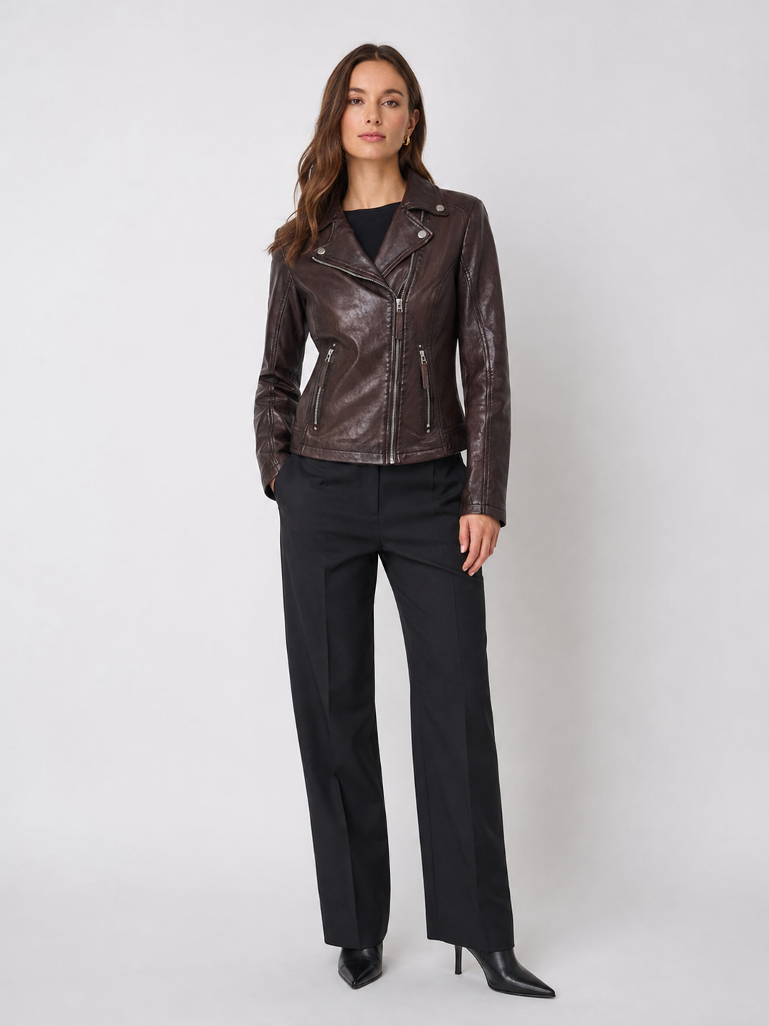 Giacca Biker Ludwig in Pelle di Agnello