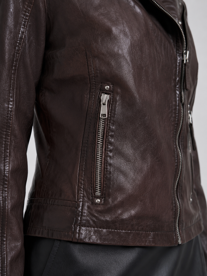Giacca Biker Ludwig in Pelle di Agnello
