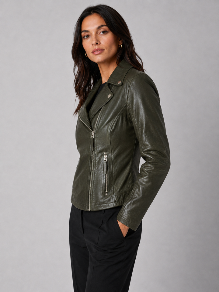 Giacca Biker Ludwig in Pelle di Agnello