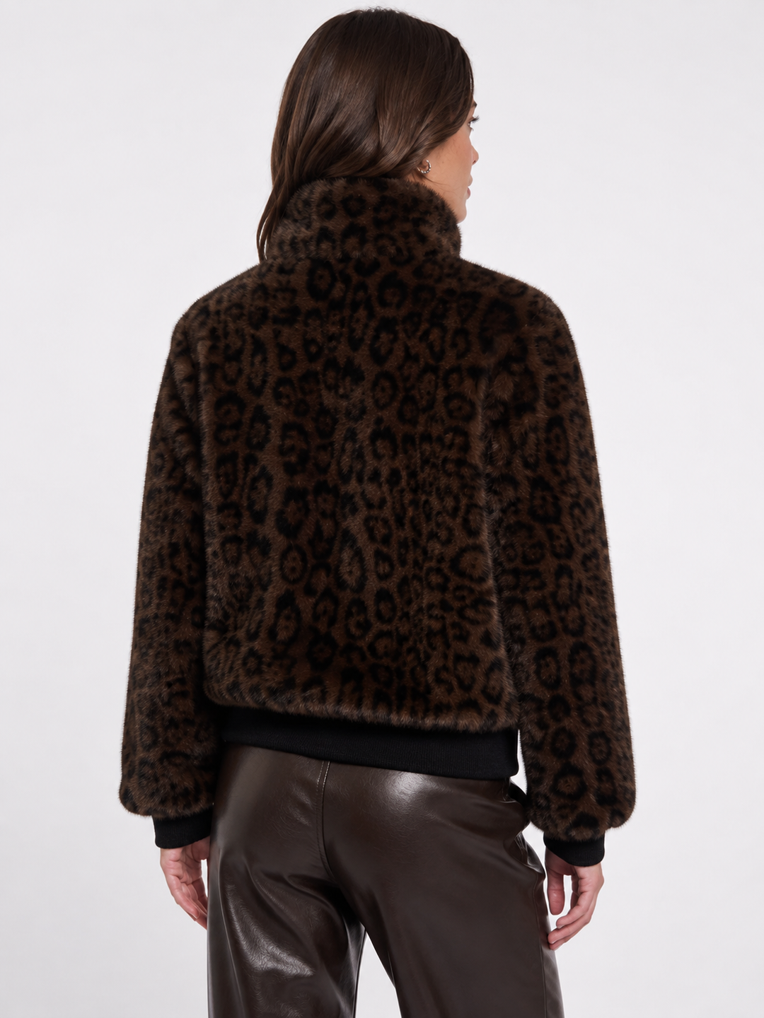 Giacca ecopelliccia animalier