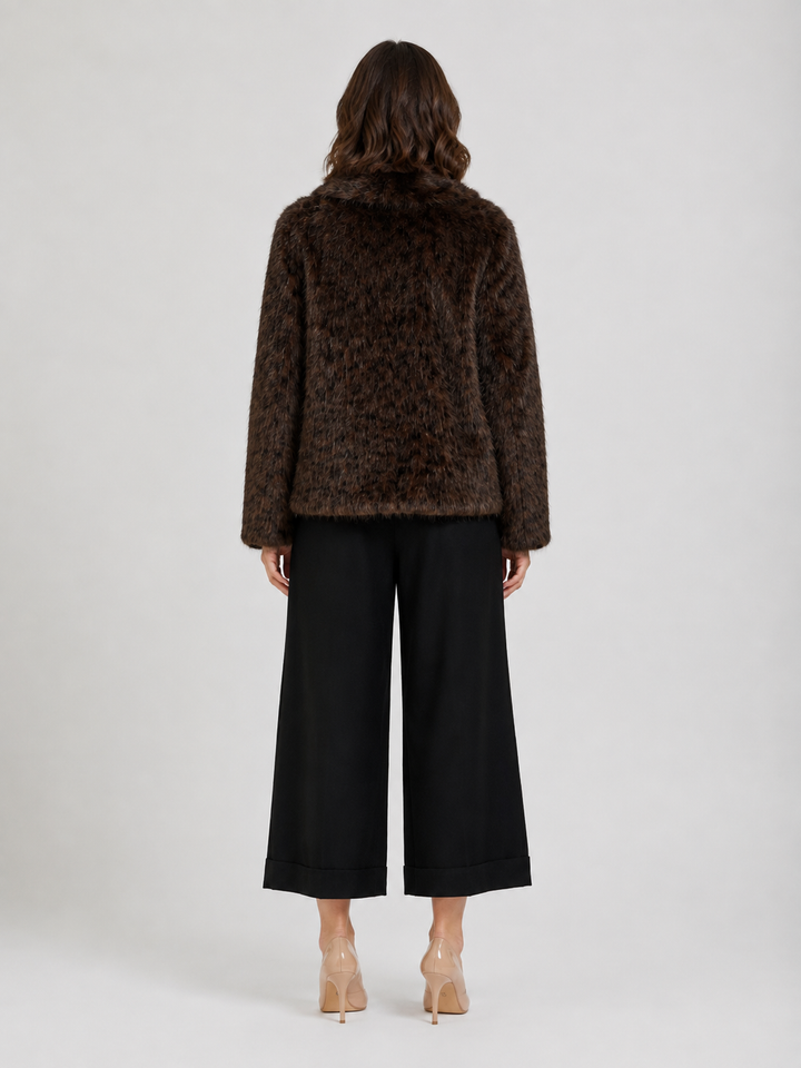 Giacca in eco pelliccia effetto leopardo
