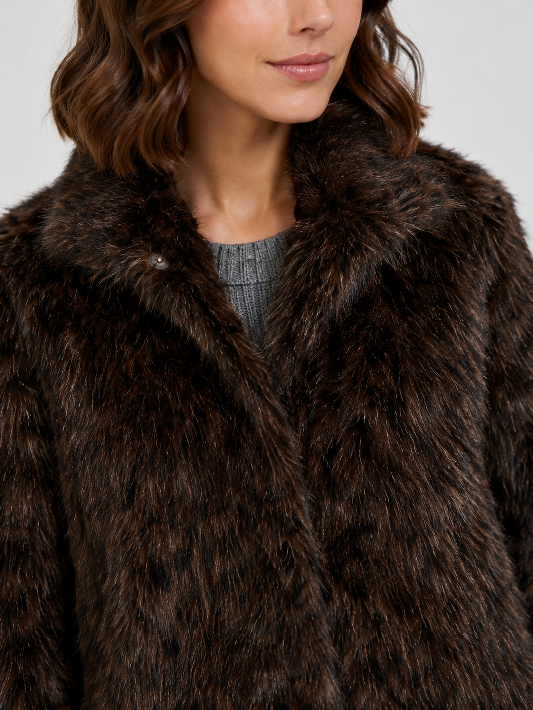 Giacca in eco pelliccia effetto leopardo