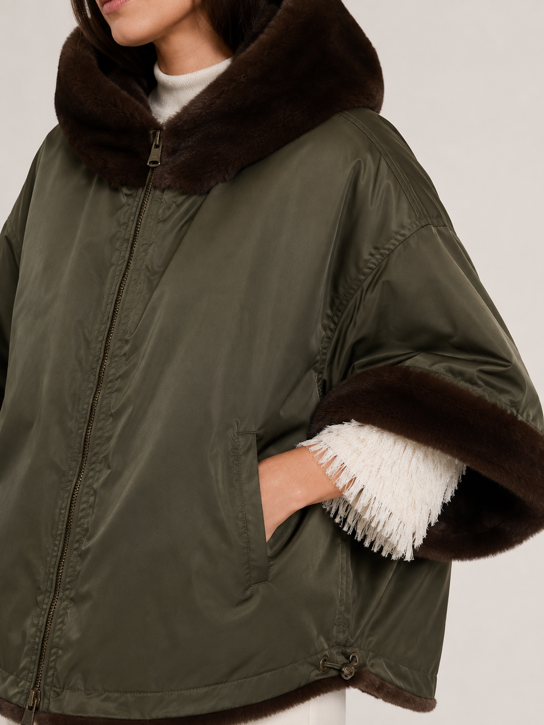 Eco Piumino Reversibile a Cappa