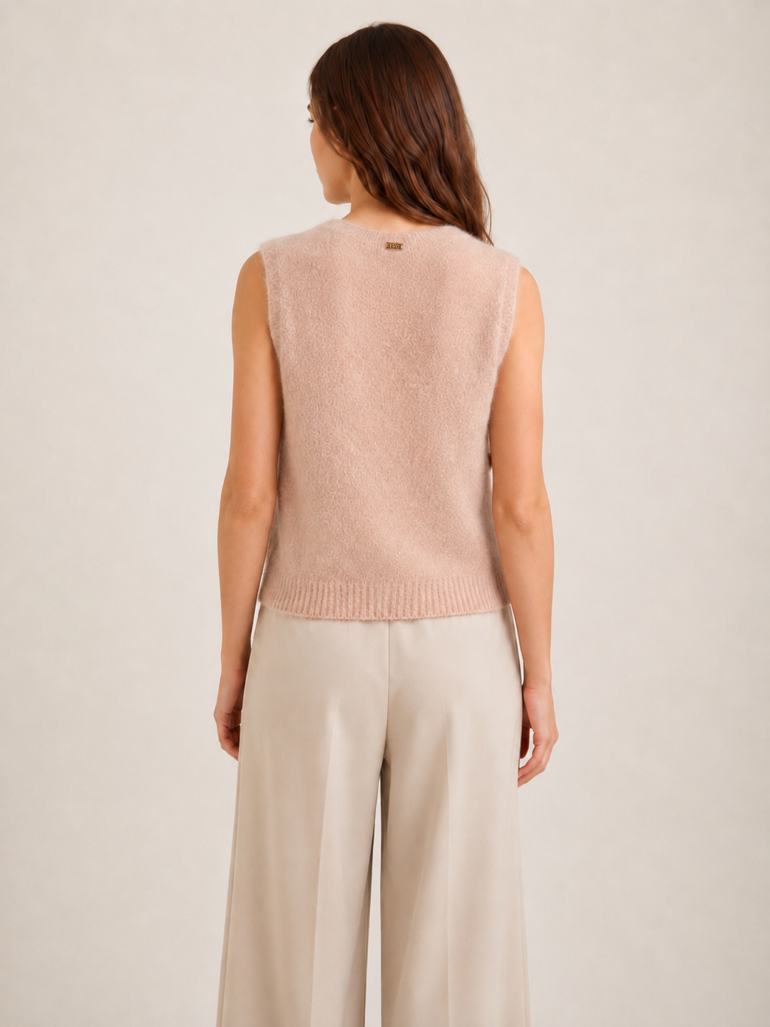 Gilet in Mohair e Lana con Applicazioni Floreali