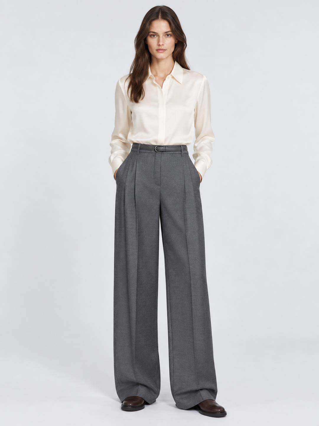 Pantalone in flanella di lana