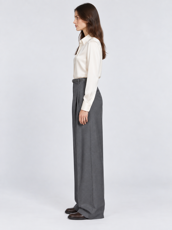 Pantalone in flanella di lana