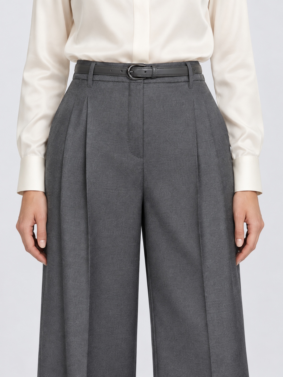 Pantalone in flanella di lana