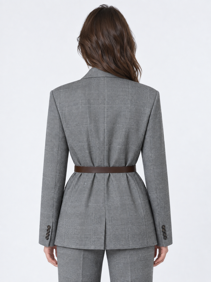Blazer monopetto in flanella di lana