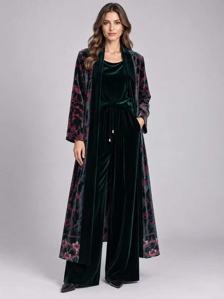 Kimono lungo in velluto