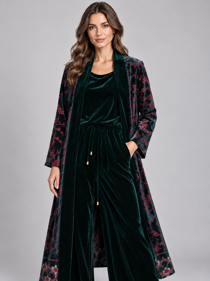 Kimono lungo in velluto