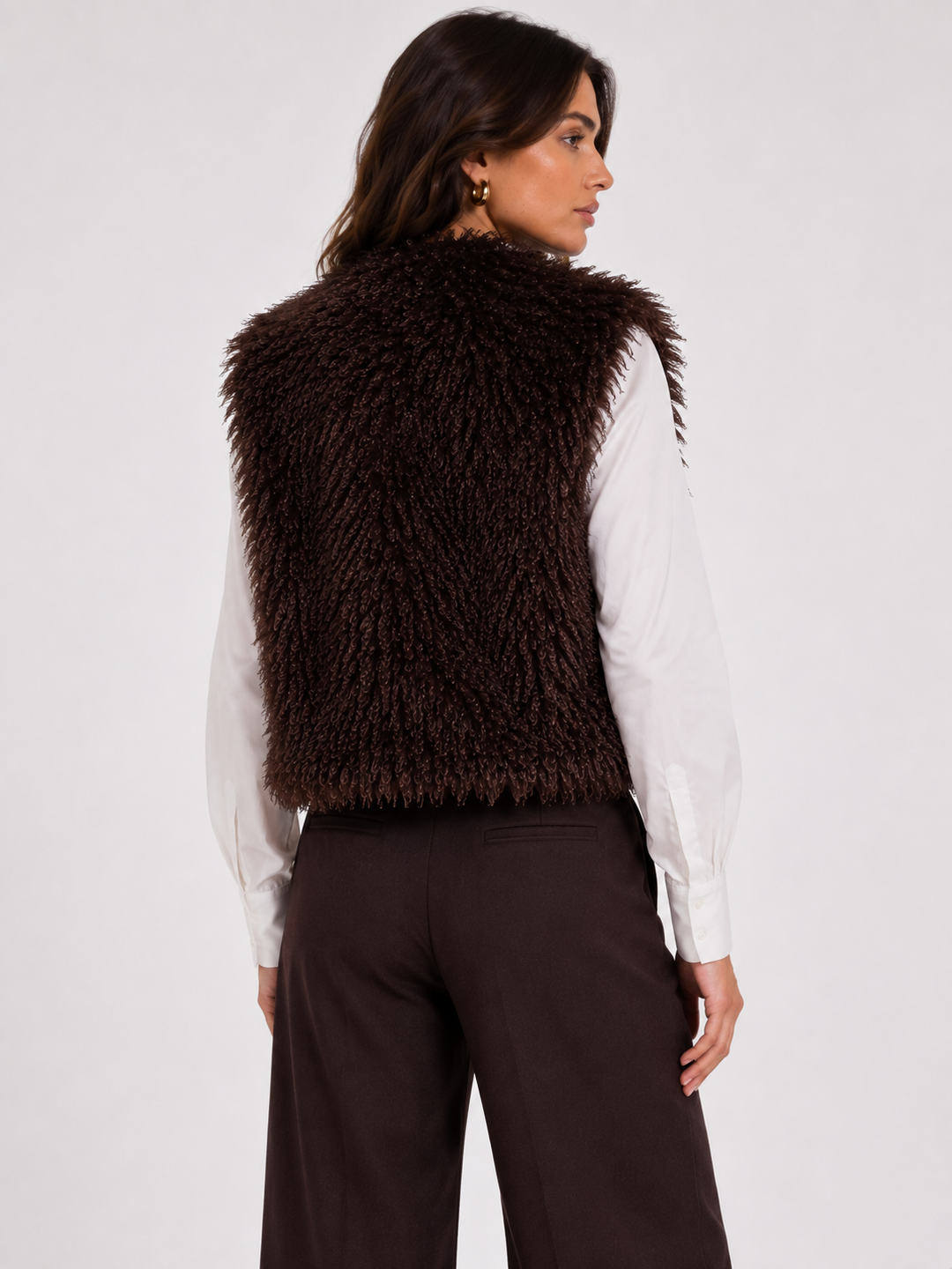 Gilet corto in Eco Pelliccia